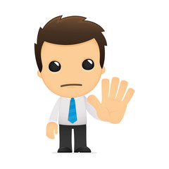 funny cartoon office worker