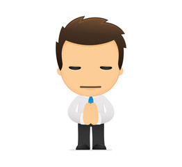 funny cartoon office worker