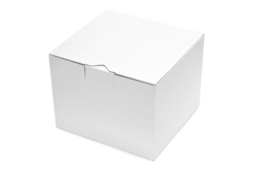 white cardboard box