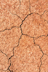 Cracks on dry ground