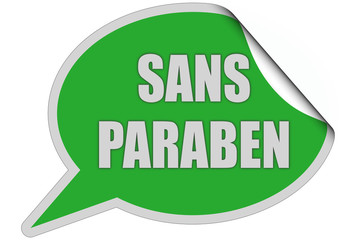 SP-Sticker grün curl oben SANS PARABEN