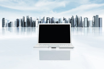 Modern business blank laptop template