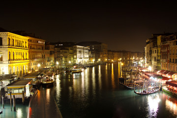 Grand Canal in Venice. NIght