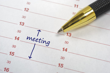 meeting date in calendar