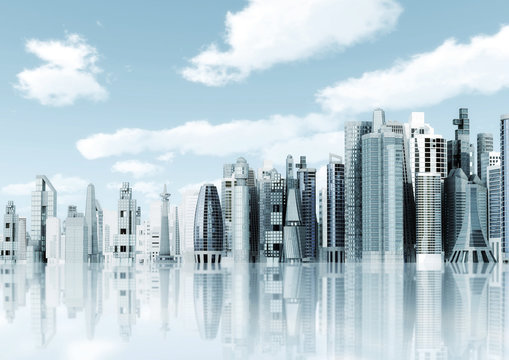 Modern architectural city building background.