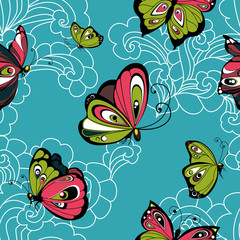 Butterfly seamless pattern