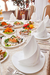 Wedding table setting
