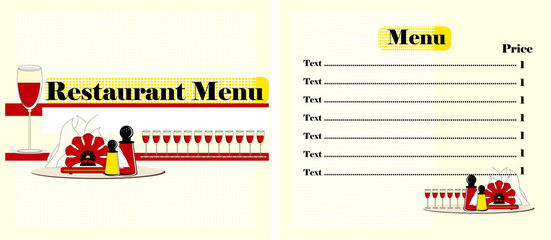 menu restaurant  design