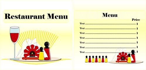 menu restaurant design
