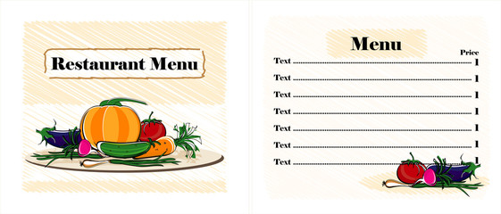 menu restaurant  design