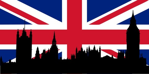 Houses of Parliament and Union Jack © Route66