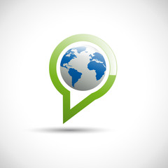 Logo speaking world # Vector