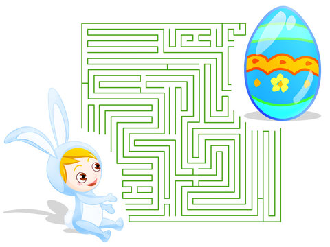 Maze for Easter. includes clipping path for select and solution
