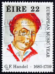 Postage stamp Ireland 1985 George Frideric Handel, Composer