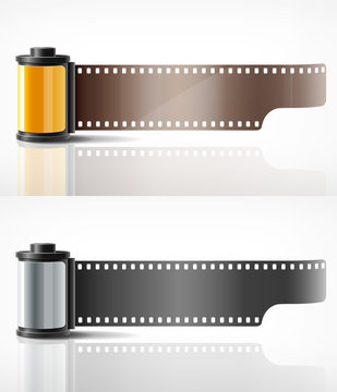 Camera film roll, vector illustration