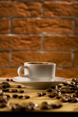 cup of coffee on a desk