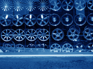 variety of alloy wheel at store