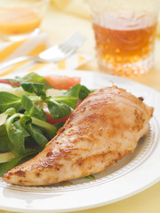 Chicken breast with salad