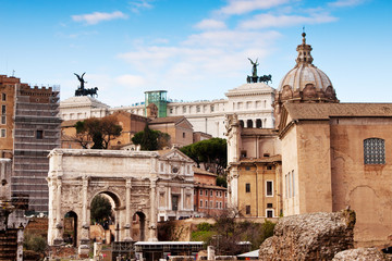 Naklejka premium Roman ruins in Rome.