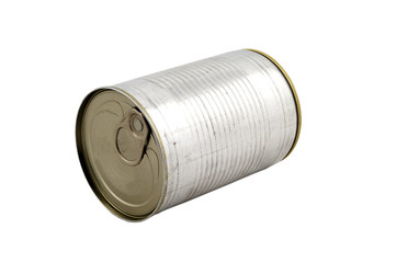 Cylinder Can Box on isolated white bacgkround