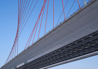 Part of modern bridge with highway