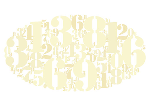 Numbers cloud gold