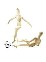 Wood Puppets Soccer Duel