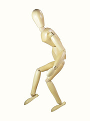 Wood Puppet Sneaking Away