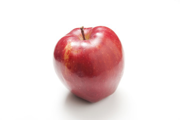 A red apple on white background