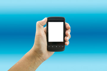 Mobile phone in the hand
