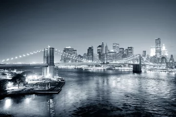 Zelfklevend Fotobehang New York City Manhattan downtown black and white © rabbit75_fot