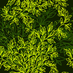 Fototapeta na wymiar vector seamless pattern with leaves