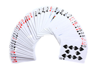 Cards isolated on white