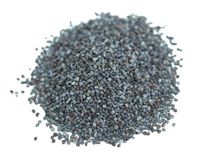 poppy seeds isolated on white background