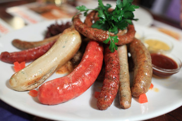 Fried sausages