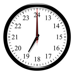 Horloge post meridiem - 19 heure