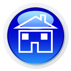 Botão azul - casa