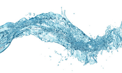 3d water isolated on white