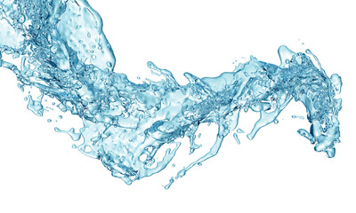 isolated water on white