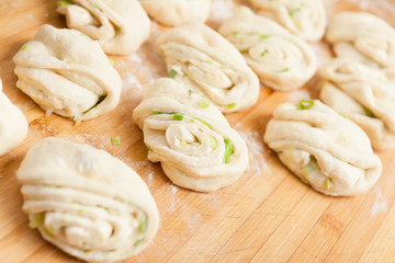 Chinese steamed bread, raw