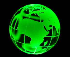 Green Glass globe