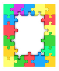 Colored puzzle frame.