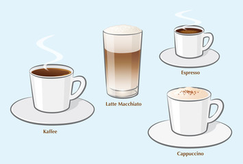 Kaffee, Latte, Cappuccino, Espresso