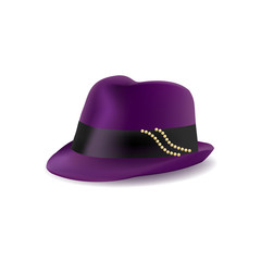 purple hat with brims(EPS 8) isolated on white background