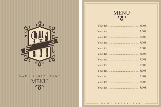 restaurant menu design
