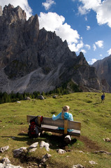 Fototapeta na wymiar Langkofel - Dolomiten - Alpen