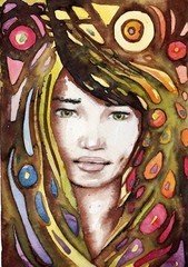 abstrakcyjny portret kobiety