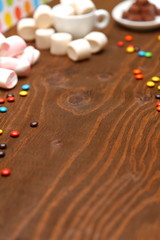 Fototapeta na wymiar sweets composition background