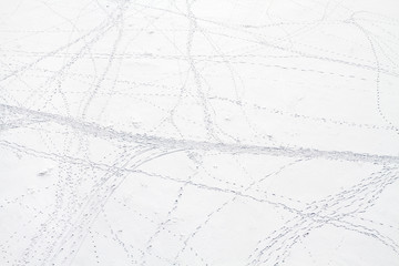 Footprints in the snow