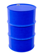 Blue metal barrel